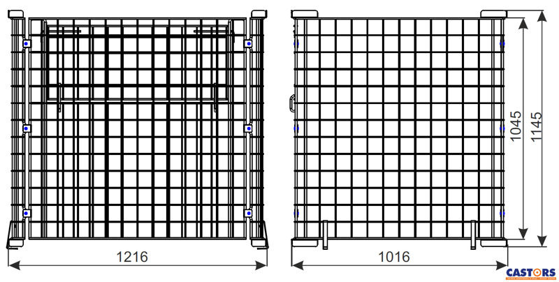 OBUDOWA PALETY 1200X1000 H-1050 (otwierana na boku 1200)