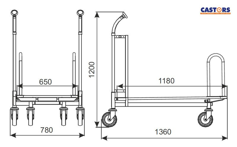 Wózek transportowy Carry 120