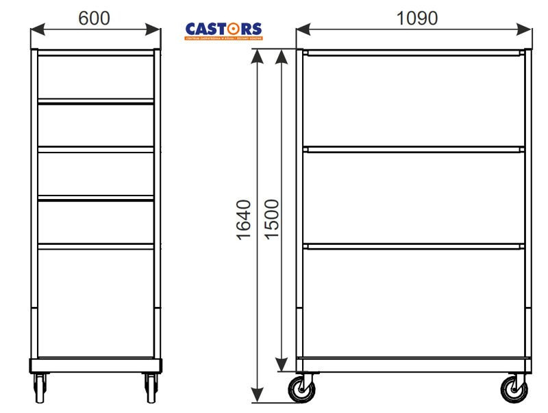 KONTENER 3-PÓŁKOWY 1100X600 H-1600