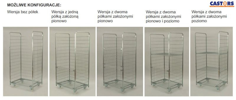 ROLLKONTENER SIATKOWY  Wózek Magazynowy Uniwersalny WMU - 1700x800x600